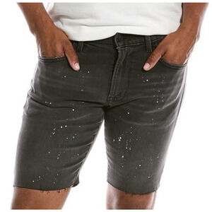 Hudson Jeans Men's Denim Shorts Black Paint Splatter Size 40 Long Rex Streetwear
